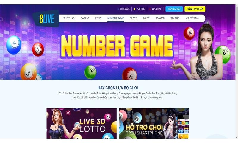 Đa dạng loại hình xổ số tại 8live.