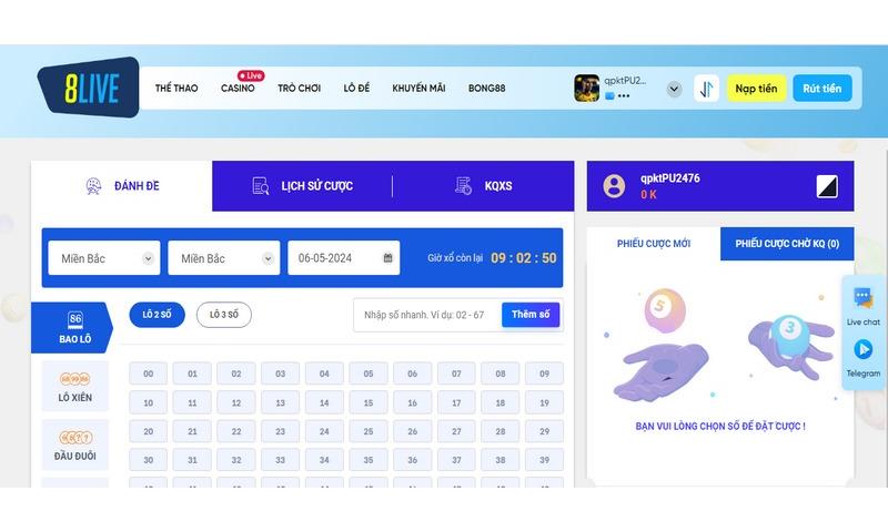 Cách chơi xổ số 8live đơn giản, lôi cuốn.